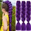 jooceebaby Viola Scuro Extension Per Treccine Africane 24 Kanekalon Treccia Capelli Ombre Jumbo Extension Capelli Fibra Sintetica Treccia Di Scatola Crochet Twist Intrecciare