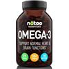 NÄTOO OMEGA 3-180 Softgel - Olio di pesce concentrato e purificato, EPA e DHA contribuiscono alla normale funzione cardiaca - Il DHA contribuisce al mantenimento della normale funzione cerebrale