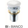 Dianhydro Piletta click-clack per lavabo "Fancy" senza troppo pieno bianco