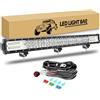 RIGIDON 72 cm 396W Barra Led Fuoristrada con Cablaggio Kit, 28 pollici Barra Luce Led, Luci di Lavoro Esterno per Auto Camion SUV UTE ATV Barca 4x4 Veicoli Offroad Fendinebbia, 6000K Bianca