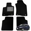 MTC Automotive Tappetini Lancia Ypsilon III dal 2011-2024, su Misura, Antiscivolo, battitacco in gomma rinforzata, bottoni di fissaggio