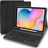 Lielax Custodia per Samsung S6 Lite Table con tastiera (QWERTZ tedesco), Samsung S6 Lite 2022 con supporto per penna e tastiera rimovibile per Samsung Galaxy Tab S6 Lite 10.4 (SM-P610/P615/P613/P619), nero