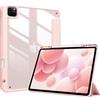 ProCase Cover iPad Pro 12,9 Pollici 2022/2021/2020/2018 con Portapenne, Custodia per iPad Pro 12,9 6/5/4/3 Generazione, Cover con Auto Svegliati/Sonno -Rosa