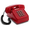 Opis Technology Opis PushMeFon Cable: Telefono Vintage Fisso Anni 80, Telefono Vecchio Stile per Casa, Design Classico Rosso