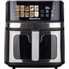 Dimensione Elettronica S.R.L. Friggitrice ad Aria 8 Litri Doppia Resistenza 2200 watt Gaia Plus Dimensione Elettronica Display Led a Colori 10 Programmi Timer 60 Minuti Vetro 118340044
