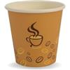 Palucart 100 Bicchieri in Carta per Caffe 90ml Colore Avana Grafica tazzina e Chicco caffè (3 oz) biodegradabili cartoncino