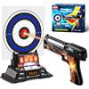 VATOS Set Gioco di Tiro Elettronico Intelligente con Base Bersaglio Punteggio Automatico e Pistola Laser Ricaricabile, Feedback Vocale in Tempo Reale, Giocattolo Interno/Esterno per Adolescenti