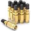 GASHER 10 Pezzo Valvola Schrader di gonfiaggio in ottone da 1/4 (approvata dal DOT) con connessione a pressione, tubo di linea d'aria da 1/4 OD, linea d'aria e sospensione