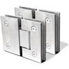 Cokritsm 2PCS Porta doccia bagno Cerniere in acciaio inossidabile Cerniere per porte in vetro a 180 gradi Parti di ricambio Morsetto per cancello hardware per vetro 8-12mm