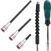 Rierousy Set di chiavi a bussola, supporto per punte a sgancio rapido, giunto flessibile, cacciavite magnetico a sgancio rapido, cacciavite esagonale esterno