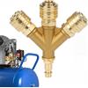 Sukudon Distributore d'aria ad aria compressa morbida 3 vie con 3 frizioni, NW 7.2 1/4 AG, tubo dell'aria ad innesto rapido, distributore d'aria ad aria compressa con filettatura esterna, tubo
