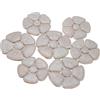 QUARKZMAN 250G/0.55 Lbs Piastrelle Mosaico in Ceramica a Fiori, 3.5-6 cm molti di Pietre Mosaico in Ceramica Colorata Per Progetti Artistici, Bianco