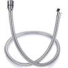 ONECE Tubo Flessibile Doccia 1,5 m in Acciaio Inox, Cavo Soffione Universale, Antitorsione, Adatto a Tutti i Soffione Doccia, Interfaccia Universale Standard G1/2, Cromato, Argento