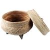 IAMSIAMZ Sticky Rice - Set pentola a pressione per cottura lenta, cestino in bambù, kit vapore con ricetta con acqua (dimensioni 14 cm)