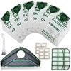 Arcets Kit 6 Sacchetti e Sottospazzola compatibile per Folletto VK200 VK220 FP 200 FP 220S | 6 Sacchetti Aspirapolvere Microfibra a 5 Strati con 2 Filtri Motore e Sottospazzola