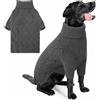 AOFITEE Maglione per Cani, Invernale Maglione Cane Taglia Grande Natale con Collo Alto, Morbida e Calda Croci Maglioncini Pet con Maniche, Maglioni Cani Grigio per Dobermann, 2XL