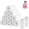 Solinorex 12 Rotoli di Carta Termica per Fotocamera Bambini - Rullini Macchina Fotografica Istantanea 57mm x 5m, Carta di Stampa Della Ricarica Delle per Stampanti Termiche Per Scrapbooking Etichette Appunti