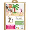GOMILLE FLAMAND ROSE/PALMER - Decorazione 3D certificata PEFC 100% - Kit per il tempo libero creativo a forma di legno da dipingere per bambini