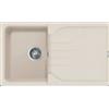 Elleci Ego 400 LGE40039 Lavello 1 vasca con gocciolatoio Reversibile Sopratop 86 x 50 cm finitura Granitek Bianco Soft 39