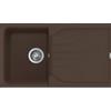 Elleci Ego 400 LGE40078 Lavello 1 vasca con gocciolatoio Reversibile Sopratop 86 x 50 cm finitura Granitek Espresso 78