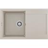 Elleci Easy 300 LGY30039 Lavello 1 vasca con gocciolatoio Reversibile Sopratop 79 x 50 cm finitura Granitek Bianco Soft 39