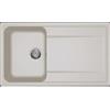 Elleci Life 400 LG240039 Lavello da Incasso 1 vasca con gocciolatoio Reversibile 86 x 50 cm finitura Granitek Bianco Soft 39