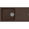 Elleci Ego 480 LGE48078 Lavello 1 vasca con gocciolatoio Reversibile Sopratop 100 x 50 cm finitura Granitek Espresso 78