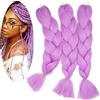 Cybelleza Treccine Extension Capelli Sintetici per Treccine Africane 3 Ciocche 300g Trecce Jumbo Braiding Hair (Viola chiaro)