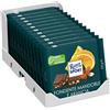 RITTER SPORT Fondente Mandorla Arancia, Tavoletta Cioccolato Fondente Con Granella di Mandorle e Cubetti di Scorze D'Arancia Candita, Cacao 100% Certificato Sostenibile, 12 Pezzi da 100 g