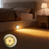 Riloer Luce notturna, 1 pezzo 6 LED sotto l'armadio, applique da parete con sensore di movimento wireless PIR per giardino, cortile, corridoio, veranda, libreria, armadio, guscio bianco, luce bianca