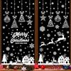Nepfaivy Vetrofanie di Natale per Finestre 195PCS - Adesivi Natalizi per Vetri, Stickers di Vetro Natalizi Rimovibili e Riutilizzabili per Decorazioni Natalizie per la Casa, Bianca