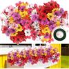 msymsyu Fiori artificiali, 7 pezzi, mix di colori, 35 cm, piante da balcone artificiali, decorazione per la casa, decorazione (rosso, rosa, arancione, giallo, magenta, viola, bianco)