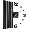 FLEXISTYLE Orologio da parete 3D, fai da te, in legno di quercia, grande, 60 cm, 3D, design moderno, EKO, orologio da parete, decorazione per ufficio, soggiorno, camera da letto, articolo decorativo