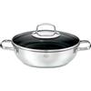 RÖSLE ELEGANCE ProCera, antiaderente, elegante ed efficiente - Ø 24 cm, resistente al calore fino a 260 °C, rivestimento in ceramica, argento, acciaio inox 18/10
