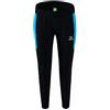 Erima Donna Team Pantaloni da rappresentanza, Nero/Curacao, 36