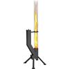 GARDENFLARE Tubo del fuoco di qualità superiore - Grande fiaccola a pellet in acciaio inossidabile con fiamma fino a 1,5 m e spazzola di pulizia inclusa, braciere per giardino e terrazza - Fuoco