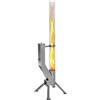 GARDENFLARE Tubo antincendio Premium - Torcia a pellet in acciaio inox con fiamma fino a 1,5 m e spazzola, colonna del fuoco per giardino e terrazza