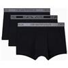 EMPORIO ARMANI Boxer Uomo Parigamba Confezione 3 Pezzi tripack Elastico a Vista Elasticizzati Articolo 111357 2F715 Trunk Pack 3, 21320 Nero/Nero/Nero - Black/Black/Black, S