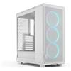 FRACTAL Case Fractal Epoch - Mid Tower ATX, Flusso d'aria ottimizzato, frontale mesh con 3 ventole Momentum RGB incluse e finestra laterale, Bianco