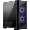 MSI Case MSI MPG VELOX 300R AIRFLOW PZ - Mid Tower ATX, finestra laterale trasparente, 2 ventole Dual Layer Blades ARGB da 160 mm, staffa EZ regolabile sul pannello frontale, Nero