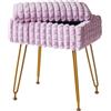 IBUYKE sedia rettangolare Vanity con spazio di archiviazione, poggiapiedi ottomano, sgabello vanity, sedia da toeletta, con piedi antiscivolo, per sala trucco, viola WBD004W