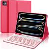 WAVATA Tastiera per iPad Pro 11 pollici M4 2024 con Retroilluminata, Custodia con Tastiera per iPad Pro 11 Bluetooth Magnetica Staccabile QWERTY Layout Italiano, Nero