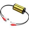 PNGKNYOCN Car Stereo Rumore Suppressor, 15A RCA Stereo 2 Canali Terra Loop Rumore Suppressor per Auto Audio Home Stereo
