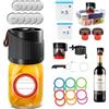 SURPRIZON Kit per Vasi Mason Elettrico, Sigillatore Sottovuoto 4 in 1 per Vasi Mason a Bocca Larga e Normale, Sigillatore Sottovuoto con Arresto Automatico per Sacchetti Sottovuoto per Bottiglie di Vino e
