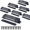 Mousike Serratura Magnetica per Porta Heavy Duty 40KG Magnete per Porta in Acciaio Inossidabile con Forte Serratura Magnetica per Armadio da Cucina Armadio Armadio per Porta (Nero Confezione da 8)