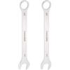 QUARKZMAN 2pz Chiave Combinata Sottile Metrica 24mm Torx Terminata a Scatola 15 Gradi Offset Estremità Aperta in Acciaio Inossidabile, Tono Argento