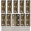 JJWNMLL Cerniere per porta 75mm (3 inch) cerniere porta armadio con viti, cerniere porta Interni per mobili domestici cerniera porta In legno (bronzo, 75x48mm/3 Inch - 10pcs)