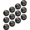 METALLIXITY Pomelli a Sfera Filettati (20mm/0,79) 12pz, Pomello a Leva in Plastica con M5 Inserto in Ottone Filettato Femmina - per Sostituzione Maniglia Macchinari, Nero