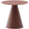 La Forma Tavolo d'appoggio Wilshire in vetro temperato smerigliato e acciaio verniciato terracotta satinato Ø30cm
