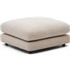 La Forma Poggiapiedi Gaia in ciniglia beige FSC Mix Credit 90 x 90 cm